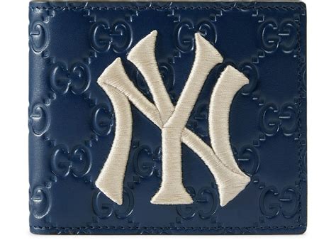 Gucci Wallet NY Yankees Patch Royal Blue in .